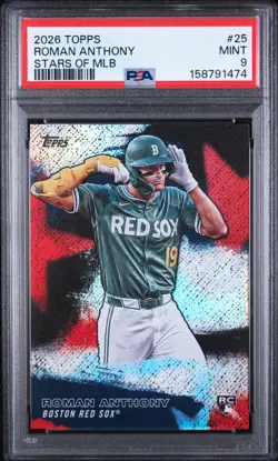 2026 Topps Series 1 - Stars of MLB Roman Anthony #25 (RC) - PSA 9 - Image 1