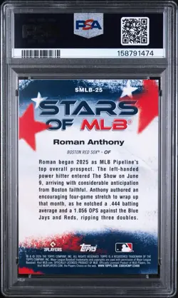2026 Topps Series 1 - Stars of MLB Roman Anthony #25 (RC) - PSA 9 - Image 2