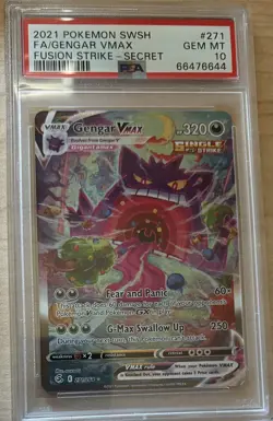 Gengar VMAX PSA 10 (Alternate Art Secret) 271/264 - Fusion Strike - Image 1
