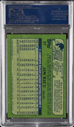 1982 DRAKE'S #27 JIM RICE PSA 9 - Image 2