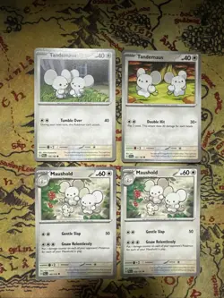 Pokemon TCG Tandemaus & Maushold 4 Card Bundle - Image 1