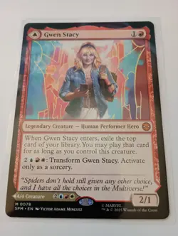 Gwen Stacy / Ghost-Spider 0078 MTG Magic Marvel's Spider-Man Mythic Rare - Image 1
