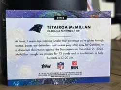 Topps Cosmic Chrome Tet McMillan Stars In The Night Rookie Card Insert #STN-6 - Image 2