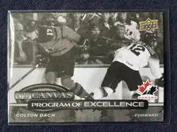2025-26 Upper Deck Colton Dach B & W Canvas Program Of Excellence Card # C-265 - Image 1