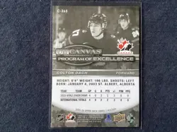 2025-26 Upper Deck Colton Dach B & W Canvas Program Of Excellence Card # C-265 - Image 2
