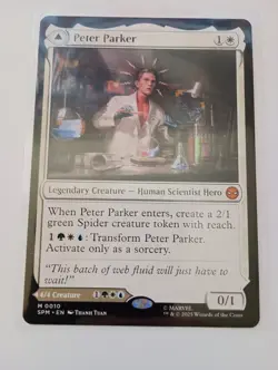 Peter Parker / Amazing Spider-Man 0010 MTG Magic Marvel's Spider-Man Mythic Rare - Image 1