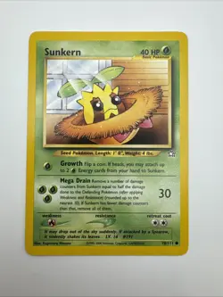 Pokemon TCG Neo Genesis Sunkern Card 78/111 NM Condition - Image 1