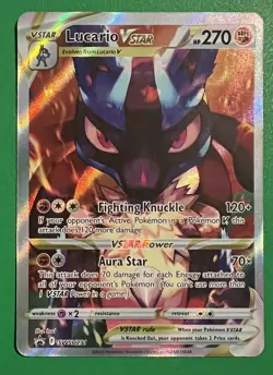 Pokemon TCG Lucario Vstar Sword & Shield Swsh291 Holo Promo - Image 1