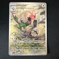 Pokemon TCG Unfezant Illustration Rare Card 150/086 Black Bolt (NM) - Image 1