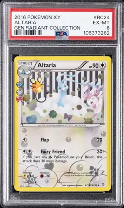 2016 POKEMON XY GENERATIONS RADIANT COLLECTION #RC24 ALTARIA PSA 6 - Image 1