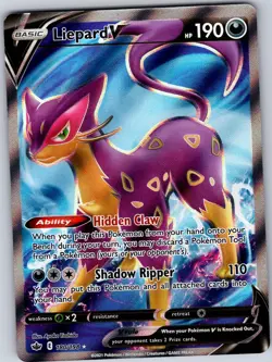 Liepard V 180/198 Ultra Rare Chilling Reign Pokemon Holo Near Mint - Image 1