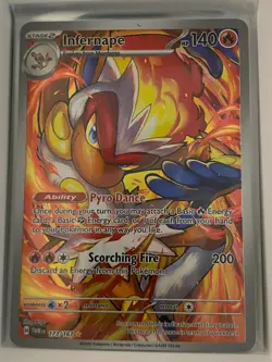 Infernape 173/167 Illustration Rare Twilight Masquerade Pokemon Holo Near Mint - Image 1