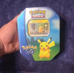 Pokemon TCG Pokemon GO Tin Lot (3) Pikachu Snorlax Blissey Booster Promo 2022 - Image 2