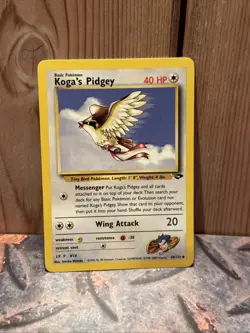 Koga's Pidgey 49/132 Gym Challenge Regular unlimited Pokemon card - Image 1