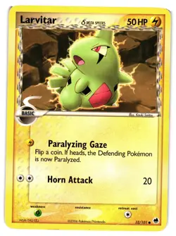 Pokemon TCG Larvitar Delta Species 52/101 Dragon Frontiers MP/HP - Image 1
