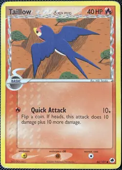 Taillow (Delta Species) 66/101 Dragon Frontiers Regular - Pokemon Card - Image 1