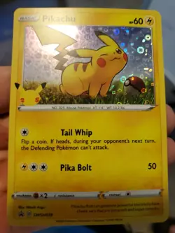 Pikachu 25th Anniversary Card SWSH039 HOLO Promo Pokemon General Mills Mint - Image 1