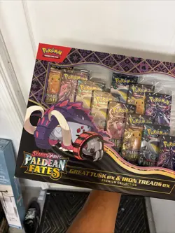 Pokemon TCG: Paldean Fates Great Tusk ex Iron Treads ex Premium Collection Box - Image 2
