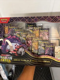 Pokemon TCG: Paldean Fates Great Tusk ex Iron Treads ex Premium Collection Box - Image 3