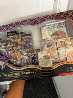 Pokemon TCG: Paldean Fates Great Tusk ex Iron Treads ex Premium Collection Box - Image 4
