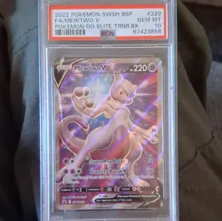 Mewtwo V PSA 10 2022 Full Art Holo Promo SWSH Sword & Shield SWSH229 - Image 1