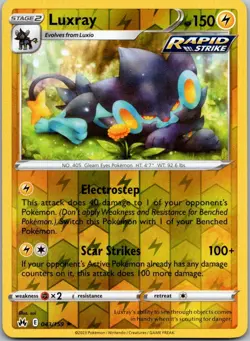 Luxray 043/159 Rare Crown Zenith Pokemon Reverse Holo Near Mint - Image 1