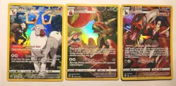 Pokemon TCG Sword & Shield 3 Card Trainer Gallery Holo NM Lot - Image 1