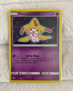 Pokemon TCG Shining Jirachi Holo Rare Card 42/73 Shining Legends Series NM - Image 1
