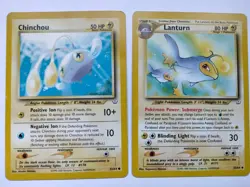 Chinchou + Lanturn Neo Revelation 32/64 Pokemon TCG LP - Image 1
