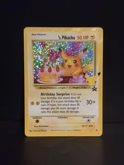 Birthday Pikachu Holo Promo 2021 Pokemon Celebrations Classic #24 LP/NM - Image 1