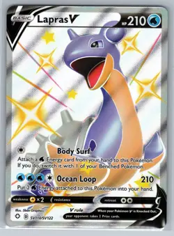 Lapras V SV110/SV122 Pokemon TCG Shining Fates: Shiny Vault NM - Image 1