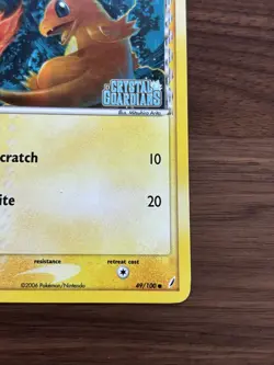 Pokemon Charmander Delta Species 49/100 Crystal Guardians Stamped - Image 5