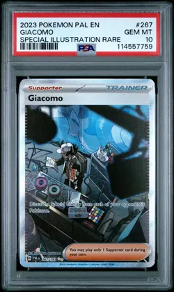 2023 POKEMON PAL EN-PALDEA EVOLVED SPECIAL ILLUSTRATION RARE #267 GIACOMO PSA 10 - Image 1