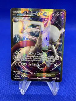2016 Pokemon XY Promos Mewtwo EX XY125 Black Star Promo DMG/Creased - Image 1