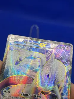 2016 Pokemon XY Promos Mewtwo EX XY125 Black Star Promo DMG/Creased - Image 3
