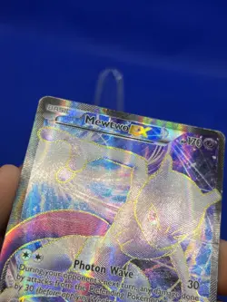 2016 Pokemon XY Promos Mewtwo EX XY125 Black Star Promo DMG/Creased - Image 4