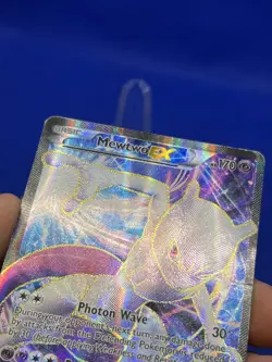 2016 Pokemon XY Promos Mewtwo EX XY125 Black Star Promo DMG/Creased - Image 5