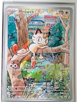 Pokemon Mega Evolution Phantasmal Flames Meowth 106 Illustration Rare Full Art - Image 1