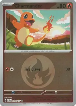 CHARMANDER (ENERGY SYMBOL PATTERN) 020/217 HOLO C ASCENDED HEROES POKEMON NM/M - Image 1