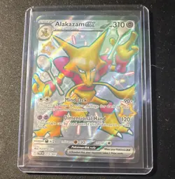 Pokemon TCG Alakazam ex 215/091 Paldean Fates Full Art Holo English - Image 1