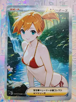 Card Pokemon Waifu Trainers Misty Serena Dawn Cynthia May Lillie Iris Hilda Rosa - Image 1