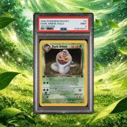 2000 Pokemon Dark Arbok Holo 1st Edition 2/82 Team Rocket PSA 9 Tail Swirl 💫 - Image 1