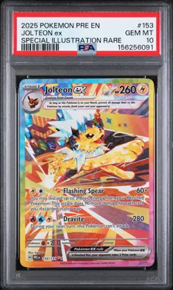 2025 POKEMON PRE EN-PRISMATIC EVOLUTIONS #153 JOLTEON EX SIR PSA 10 - Image 1