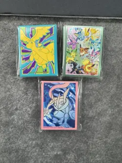 Lot Of 3 Pokemon Official TCG Sleeves Factory Sealed Mixed Lot Eeveelutions - Image 1