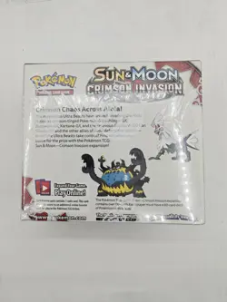 Pokemon 2017 Sun & Moon Crimson Invasion Booster Box New/Factory Sealed - Image 2