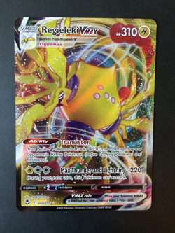 Regieleki VMAX 058/195 Holo VMAX Rare Silver Tempest Pokemon Holo Near Mint - Image 1