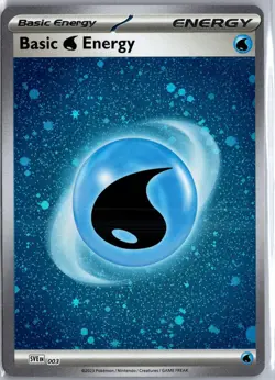 Basic Water Energy (Cosmos Holo) 003 Holo Scarlet & Violet Energies Pokemon NM - Image 1