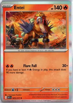 Entei 025/217 Rare Ascended Heroes Pokemon Holo Lightly Played - Image 1