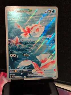 Pokemon TCG Goldeen 087/084 Me05: Pitch Black Holo I Rare Pack Fresh NM . - Image 1