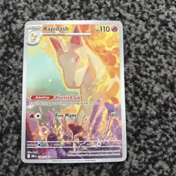 Pokemon Card Rapidash 189/182 Destined Rivals Illustration Rare Near Mint TCG - Image 2